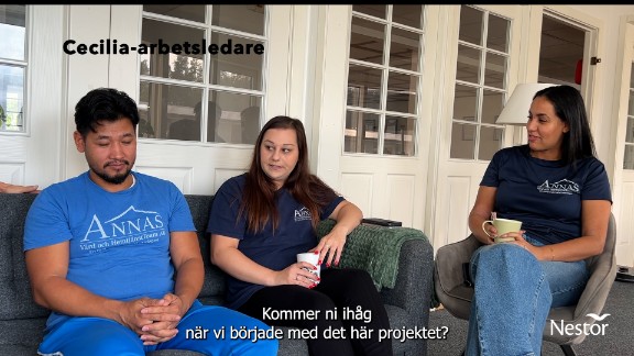 Medarbetare på Annas hemtjänstteam, Nacka.